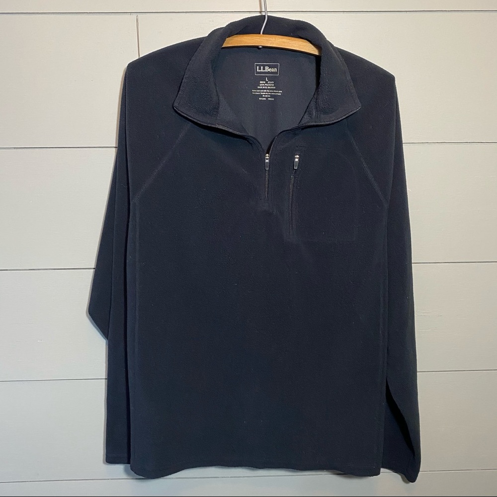 Men's Large LL Bean Quarter Zip Fleece